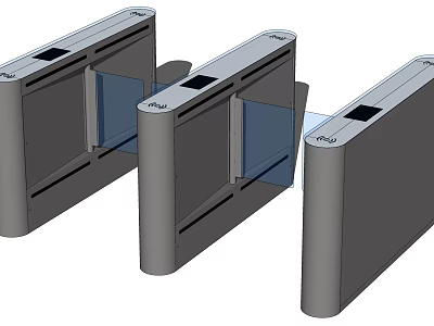 Public Facility Access Control Turnstile For Secure Entry In Public Areas 3d model