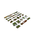 Various Tree Pit Designs With Different Shapes Materials And Urban Landscape Elements 3d model