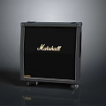 Marshall Black Audio Speaker With Wheels For Daily Living Essentials 3d model