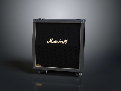 Marshall Black Audio Speaker With Wheels For Daily Living Essentials 3d model
