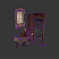 Architectural Interior Displaying Vintage Wooden Furniture Collection And Classic Decorative Pieces