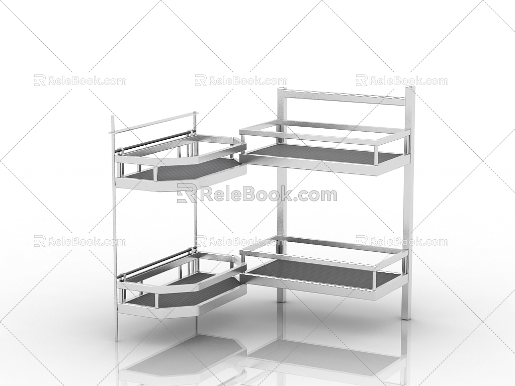 Modern Kitchen Pull Basket 3d model