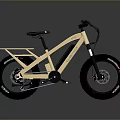 Light Beige Electric Bicycle With Modern Frame Black Seat And Fat Tires