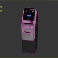 Modern ATM Machine With Touchscreen Display Card Reader And Cash Dispenser 3d model
