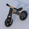 Wooden Kids Balance Bike With Black Frame Two Wheels And Simple Design