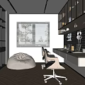 Modern Study Simple Study 3d model