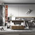 Modern Study Simple Study 3d model