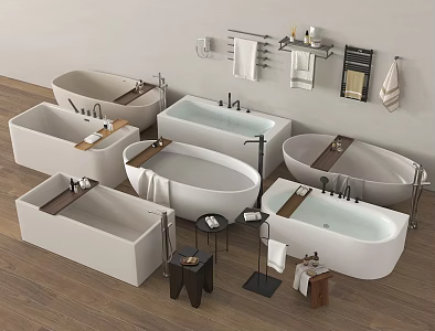 Bathtub Towel Rack Electric Towel Rack 3d model
