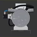 Mechanical Industrial Equipment With Metal Structure Blue Yellow Wires And Motor Component Mounting Base