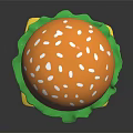 Delicious Classic Hamburger With Sesame Seed Bun Lettuce Tomato Cheese And Beef Patty