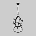 Elegant Classic Chandelier With Metal Frame Glass Shade And Candle Style Bulbs