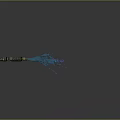 Jet Powered Metallic Water Vehicle With Blue Splash And Wing Like Structures