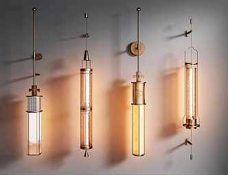 New Chinese Style Wall Lamp Outdoor Wall Lamp Long Wall Lamp Stair Wall Lamp Bedside Wall Lamp 3d model