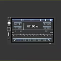 Pioneer Headphone Speaker Car Audio System With FM Radio Display And Control Buttons