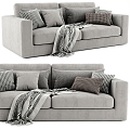 modern double sofa fabric double sofa 3d model