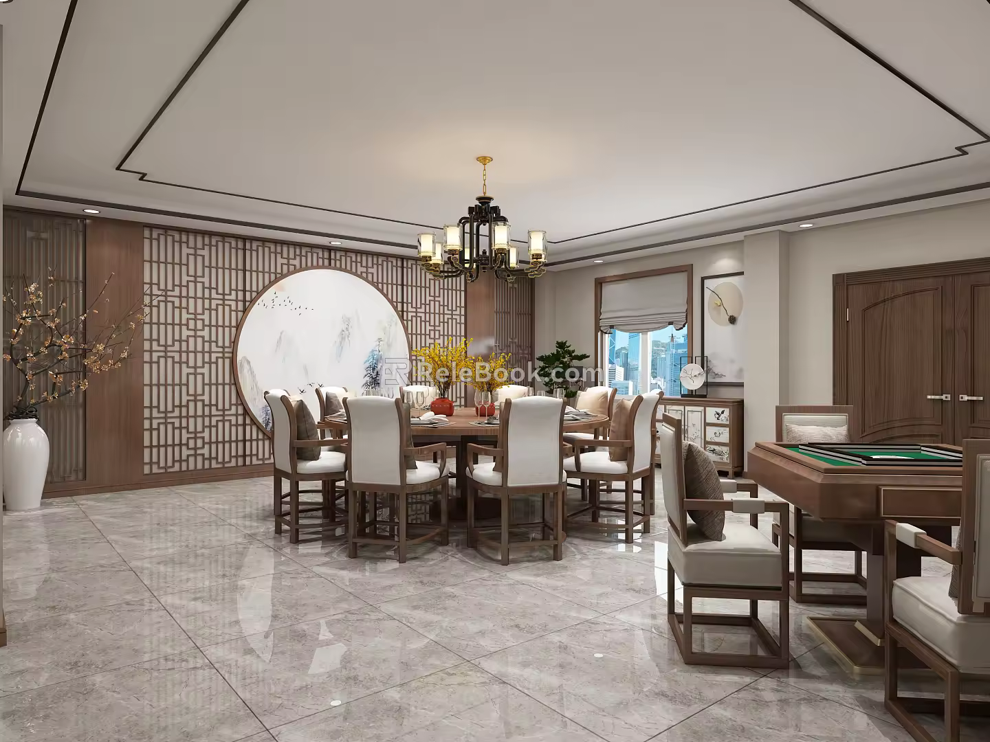 New Chinese-style private room box 3d model