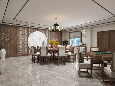 New Chinese-style private room box 3d model
