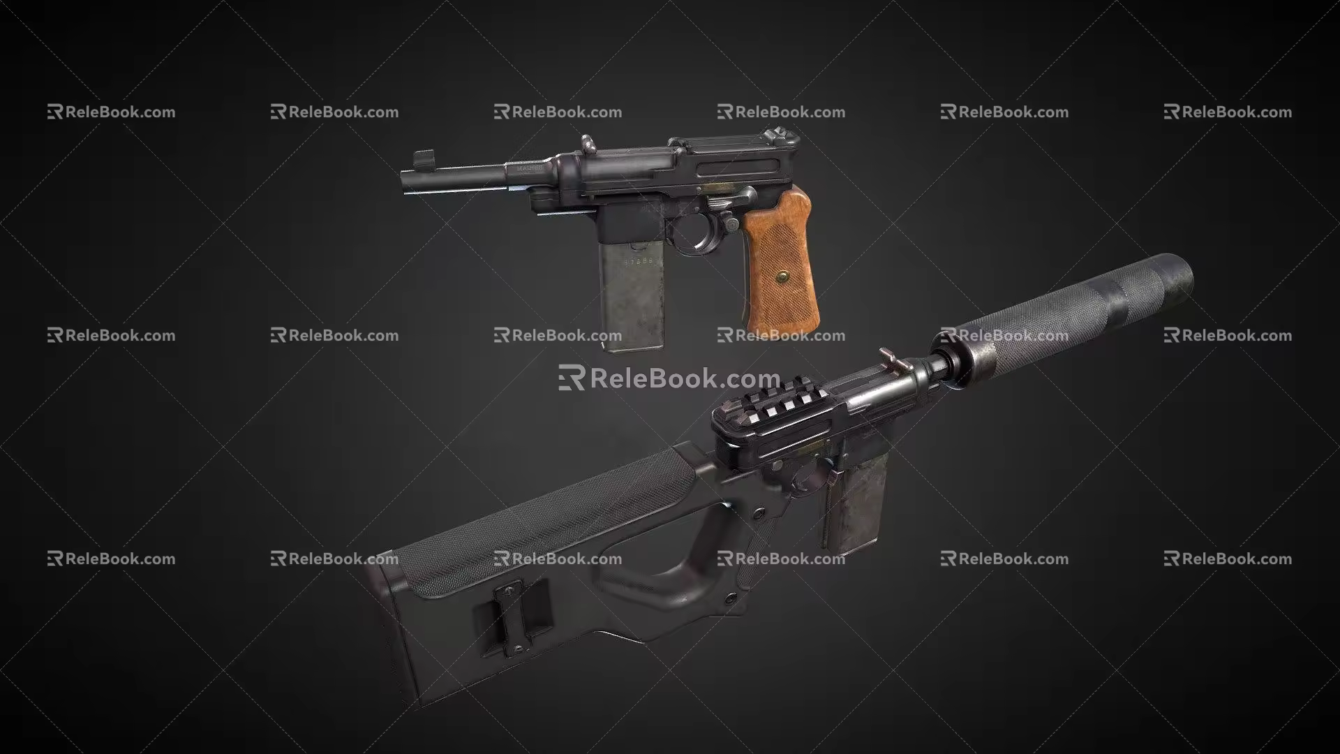 Rifle submachine gun 3d model