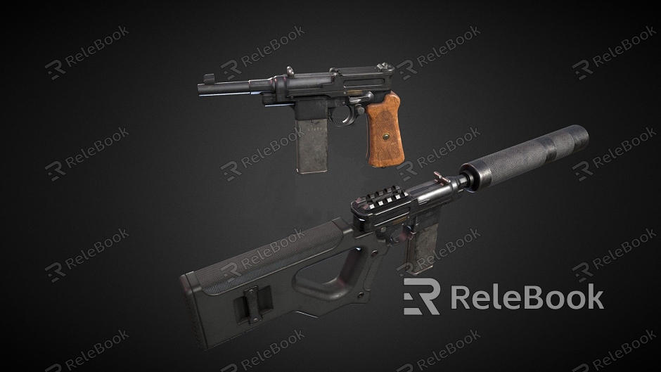 Rifle submachine gun model