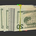 US Dollar Bills US Dollar Banknotes Paper Banknotes Articles 3d model