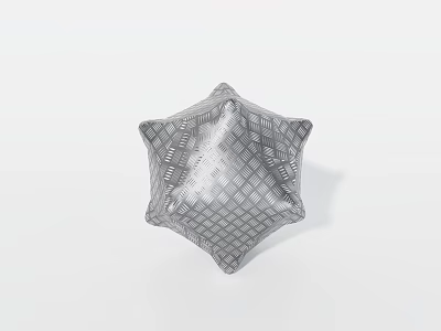 Gray Star Shaped Decorative Ornament Set With Three Dimensional Diamond Pattern Design 3d model