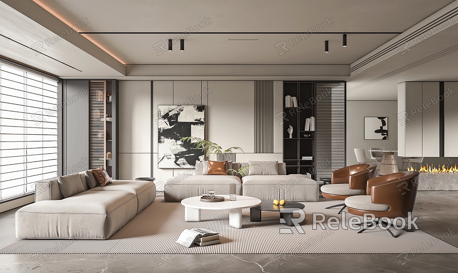 modern living room model