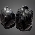 Strong Black Garbage Bags For Household Waste Disposal And Home Use