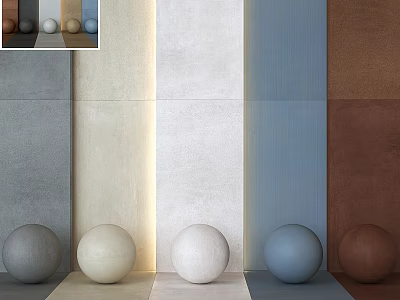 Colorful Decorative Components Featuring Panels And Spheres In Various Hues 3d model