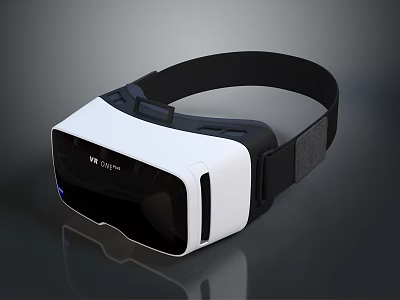 White And Black VR Headset With Ergonomic Headband Electronic Device Design 3d model