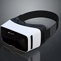White And Black VR Headset With Ergonomic Headband Electronic Device Design