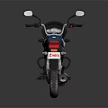Blue Motorcycle With Black Seat And Sleek Shiny Modern Design
