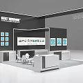 BEST VISION Modern Exhibition Booth With Display Screens Tables Chairs And Cabinets