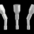 Automotive Parts Three Silver Metal Tubular Connectors For Vehicle Systems