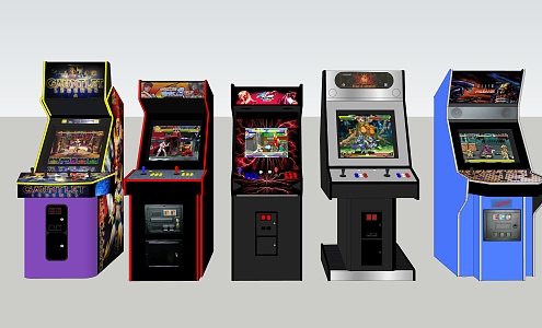 modern game machine king of fighters game machine 3d model