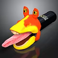 Creative Frog Shaped Toy With Orange Yellow Head Big Eyes And Extended Tongue