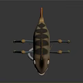 Unique Cartoon Fish Shaped Household Decor Item With Spider Legs And Stripe Pattern