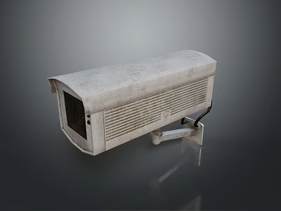 White Desktop Computer Case With Ventilation Holes And Stable Stand Modern Design 3d model