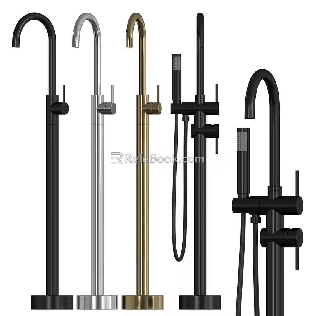 modern faucet columnar faucet 3d model