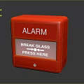 Red Alarm Safety Device Featuring Break Glass Press Here Instruction For Daily Use