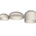 Modern Ceiling Lights With Smooth White Dome Design For Home Decor 3d model