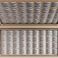 Elegant Modern Ceiling Drapery Design With Grid Frame And Layered Panels