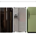 Black Silver And Green Refrigerators With Side By Side Top Freezer And Water Dispenser Designs