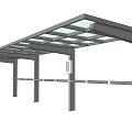 Durable Modern Outdoor Canopy With Metal Frame And Transparent Roof Design