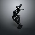 Modern Black Metal Industrial Lighting Combination With Sleek Geometric Design And Metal Frames