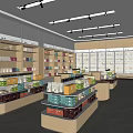 Bright Spacious Specialty Store Interior With Organized Shelves And Displayed Products