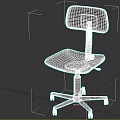 Blue Office Chair With Blue Backrest And Seat Cushion Black Swivel Base Wheels