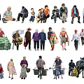Groups Of People In Various Daily Life Scenes
