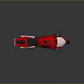 Red Sporty Motorcycle Design With Black Seat Windshield And Sleek Wheels