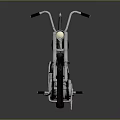 Vintage Style Motorcycle With Black Seat Chrome Details And Large Wheels