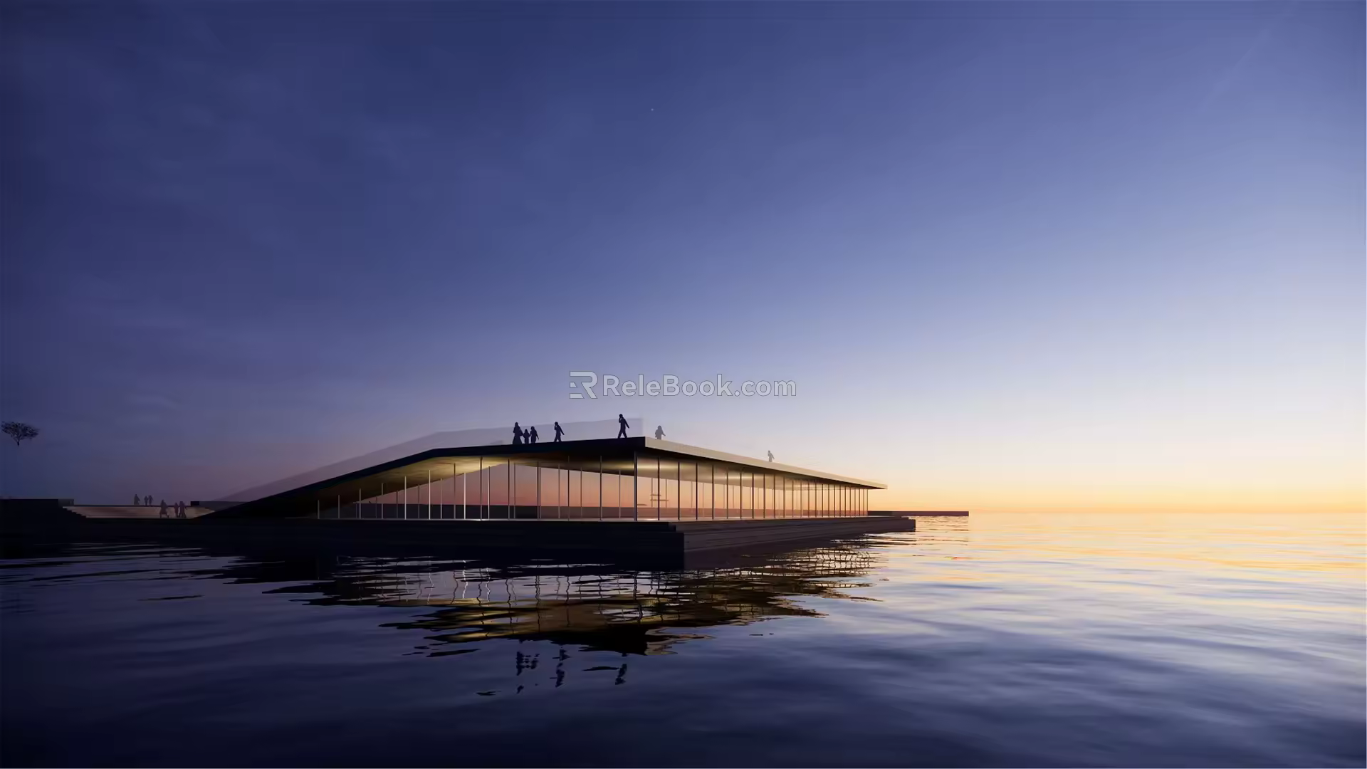 Modern Architecture Pier 3d model